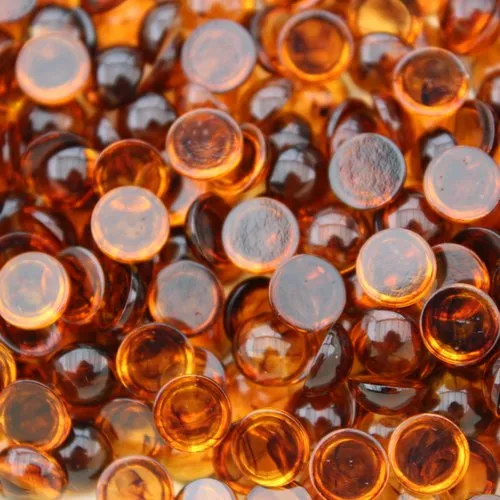10 cabochons swarovski ronds 8 mm amber unfoiled (art.2090/4)