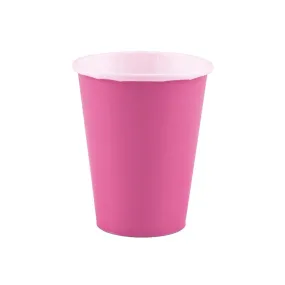 8 gobelets en carton rose foncé