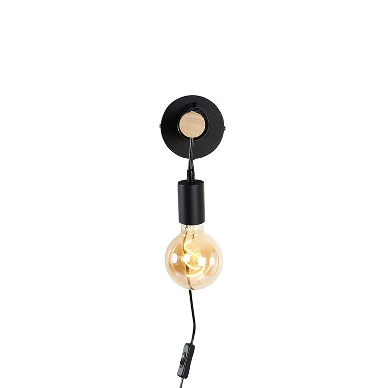 Applique country noir avec bois - Dami