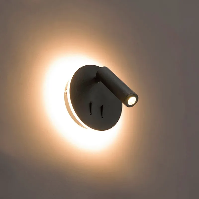 Applique design noire avec LED - Mario