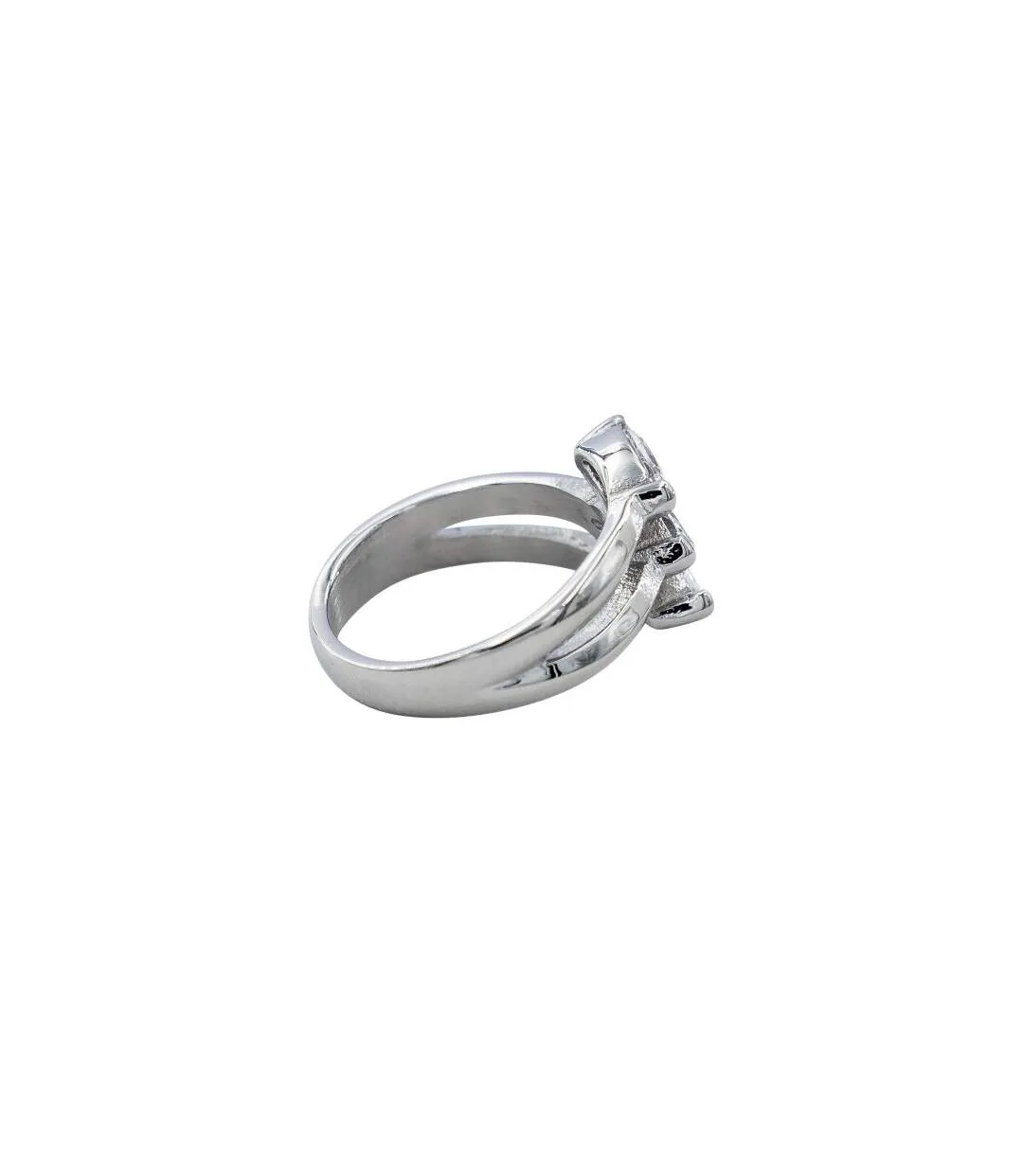 Bague Femme en Acier Ornée Zirconium