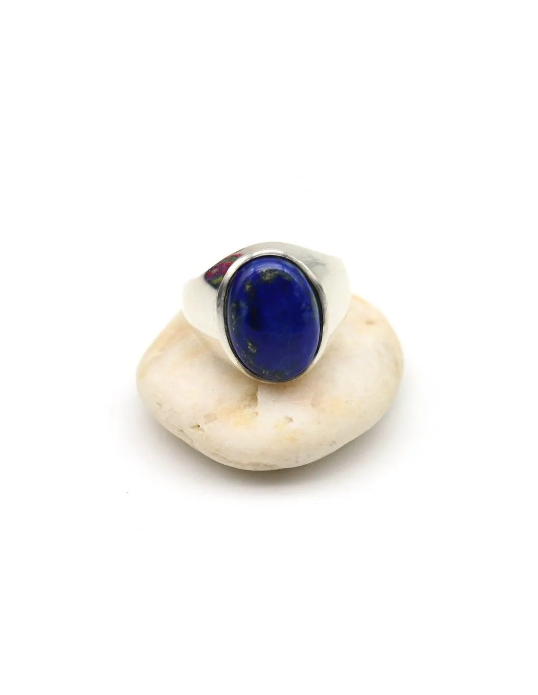 Bague homme argent et lapis lazuli