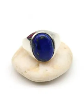 Bague homme argent et lapis lazuli