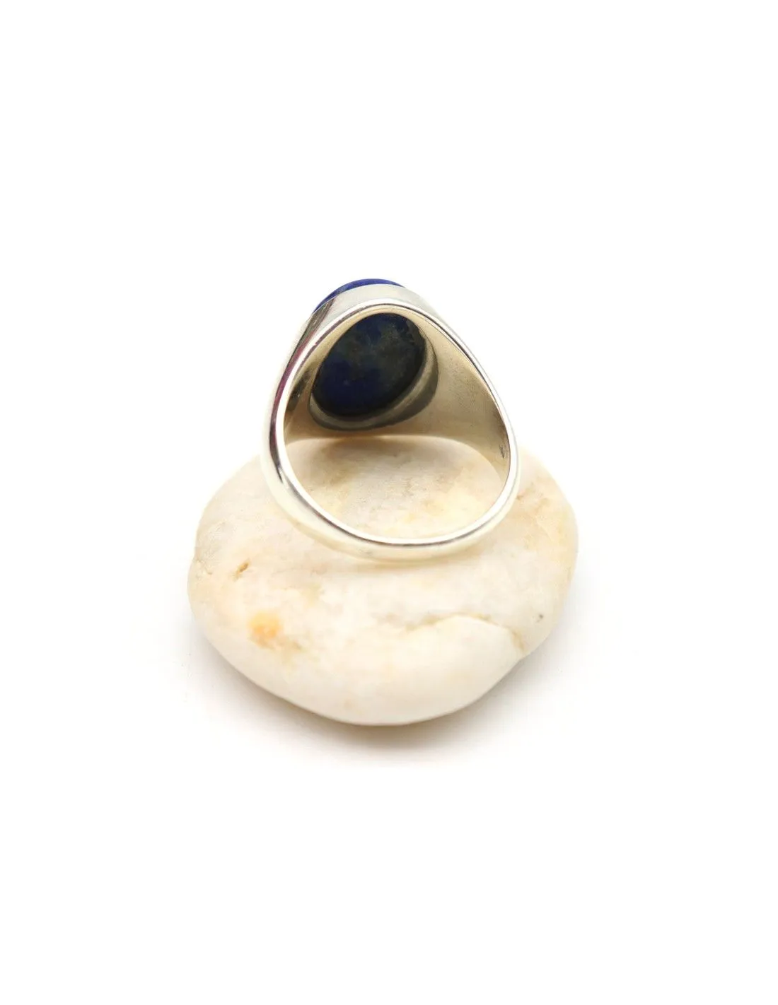 Bague homme argent et lapis lazuli