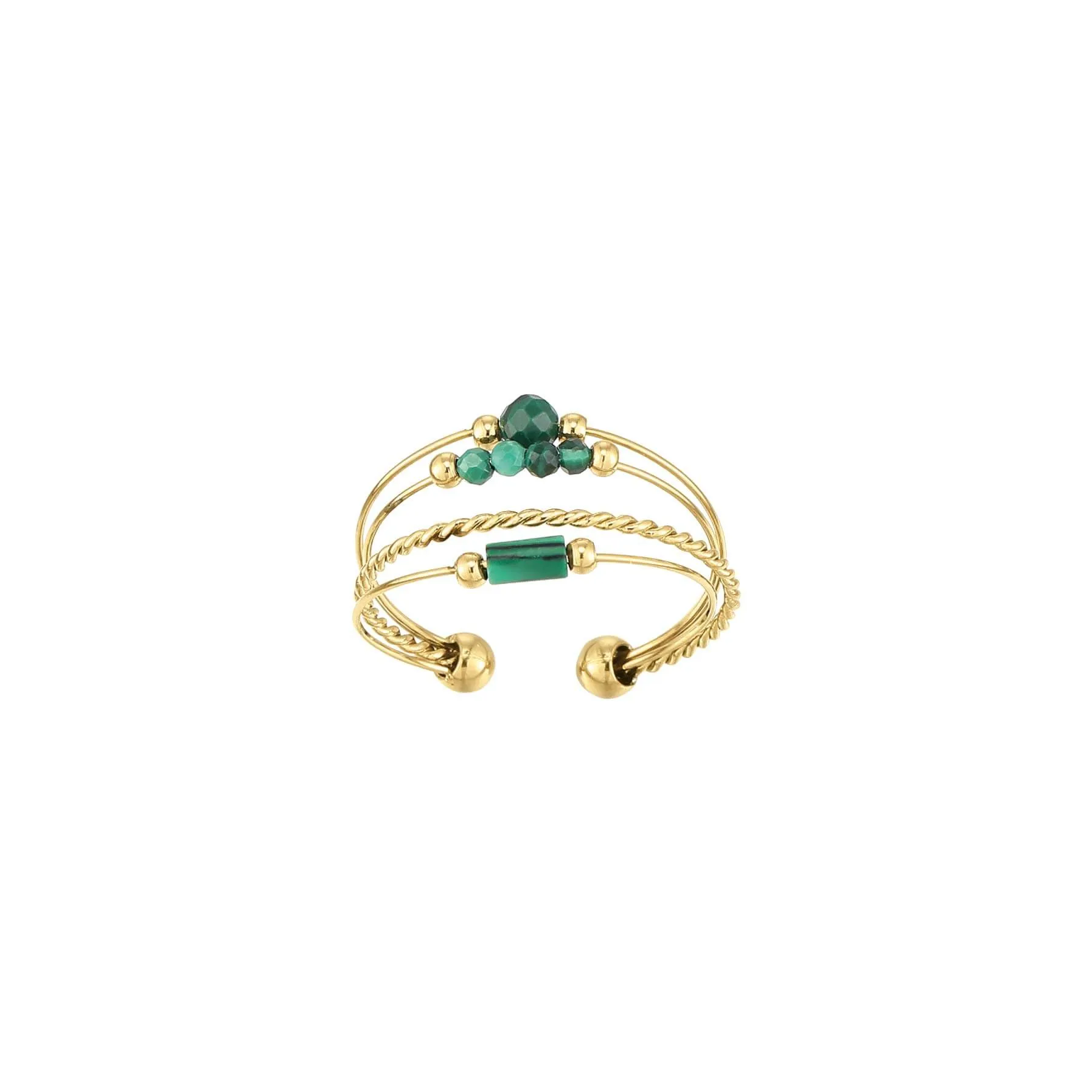 Bague Isa Pierres Malachite