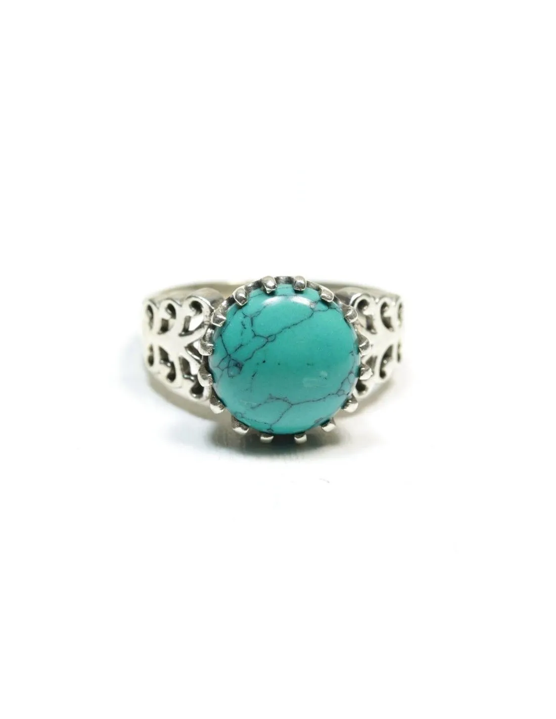 Bague turquoise argent ajouré