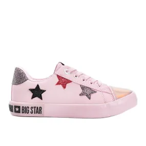 Baskets basses pour enfants Big Star Light rose