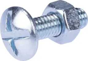 Boulon poêlier tête ronde large fendu en croix zingué PGB "VP001006000203" de 6 x 20