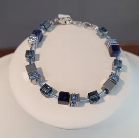 Bracelet coeur de lion bleu