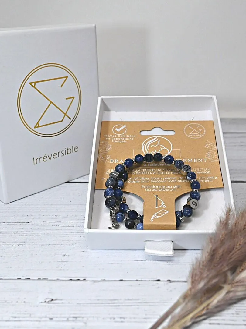 Bracelet d'allaitement - Sodalite - Bleu foncé