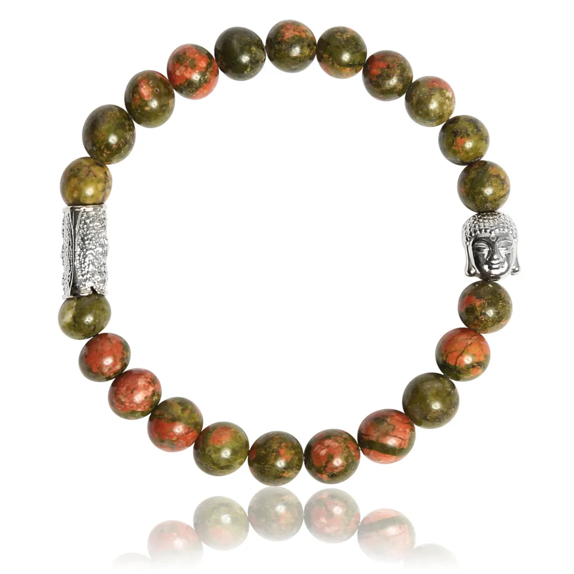 Bracelet Lauren Steven Design ML058 - Bracelet En Pierre Naturelle Unakite Lauren Steven | 3 Suisses