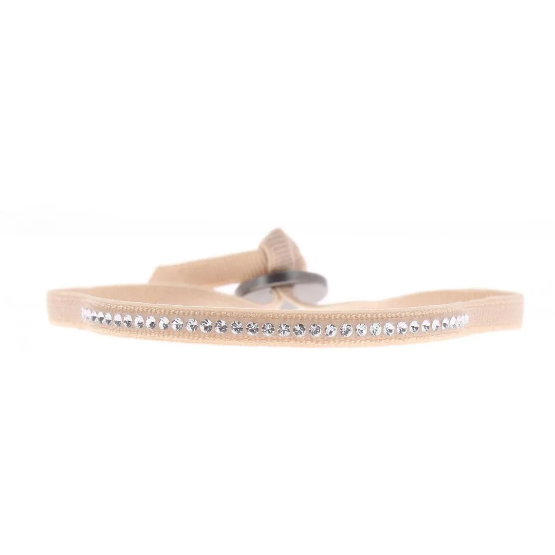 Bracelet Les Interchangeables A36247 - Bracelet Tissu Beige Cristaux Swarovski Les Interchangeables | 3 Suisses