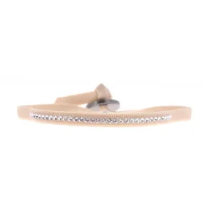 Bracelet Les Interchangeables A36247 - Bracelet Tissu Beige Cristaux Swarovski Les Interchangeables | 3 Suisses