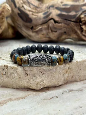 Bracelet Zen en quartz mosaic - Noir