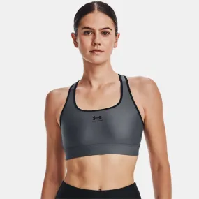 Brassière femme Under Armour Heatgear Armour Mid Padless - Gris