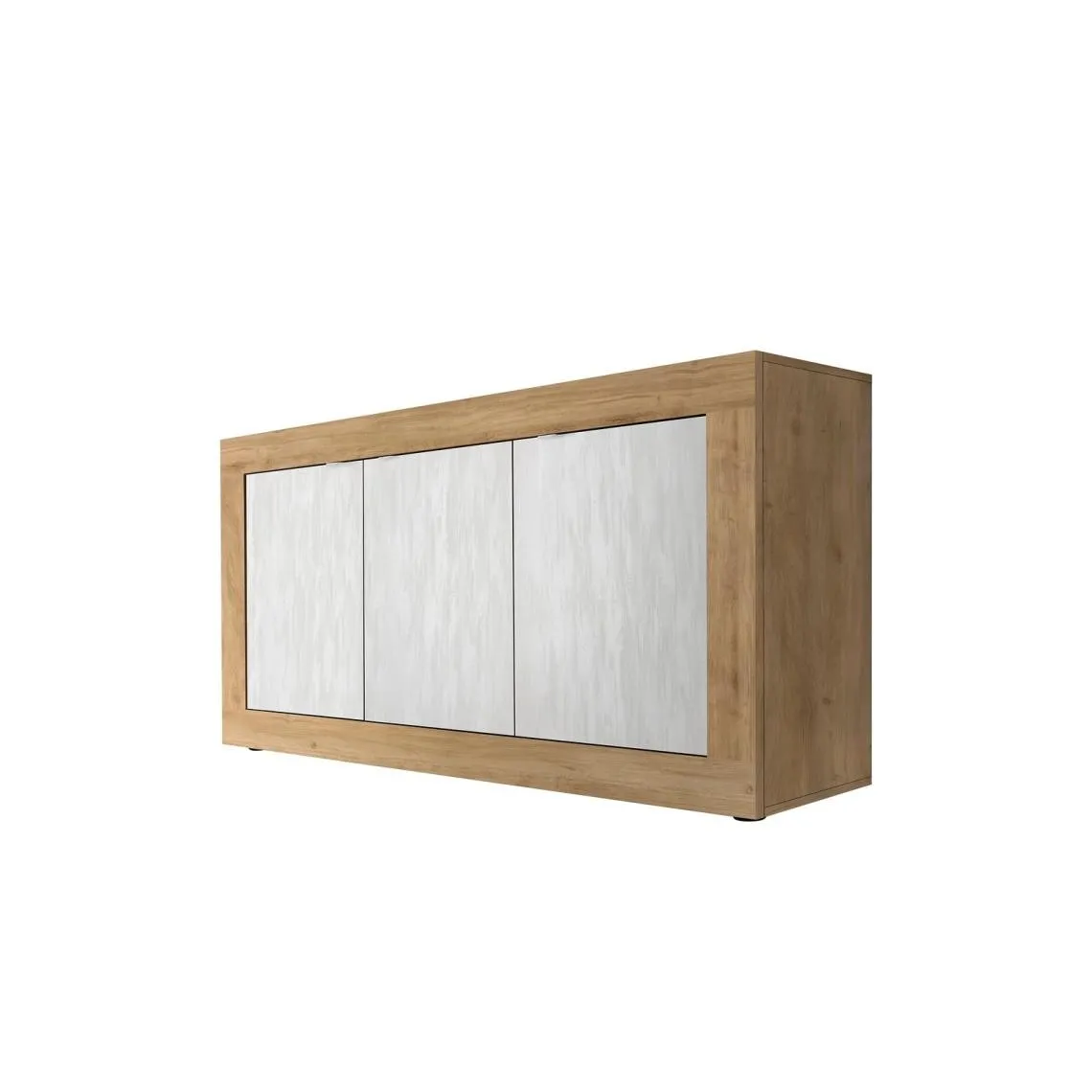 Buffet 3 portes panneaux de particules bicolore | 3 Suisses