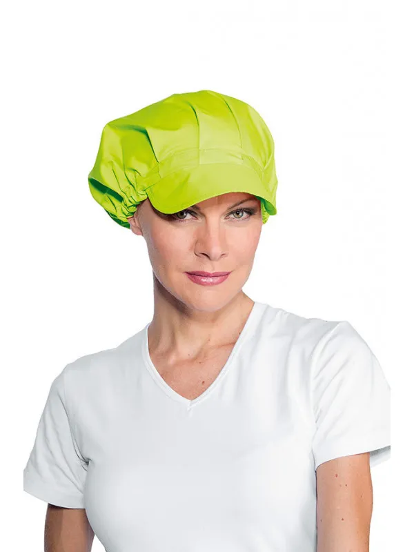 Casquette de cuisine femme vert pomme