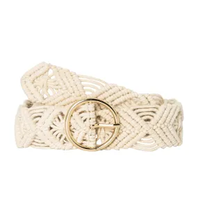 Ceinture en macramé Femme - Ecru