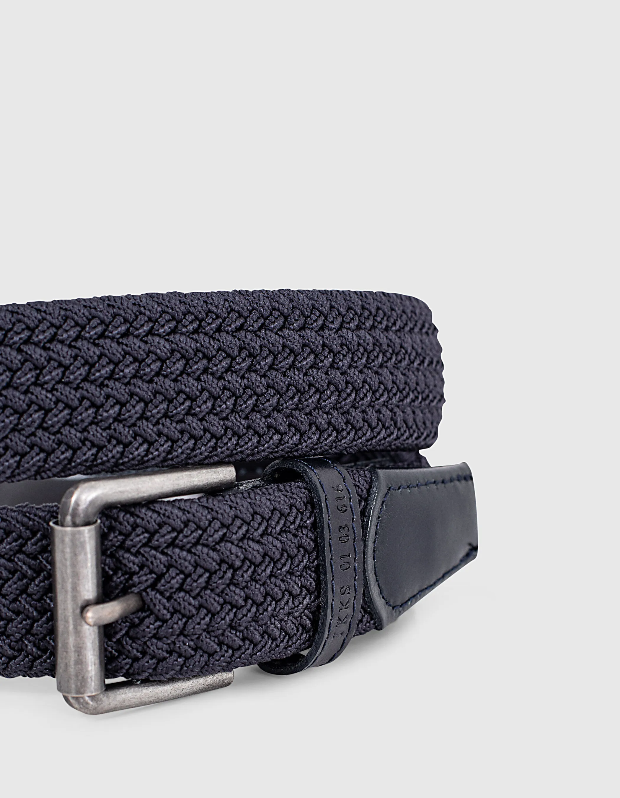 Ceinture marine tressée Homme