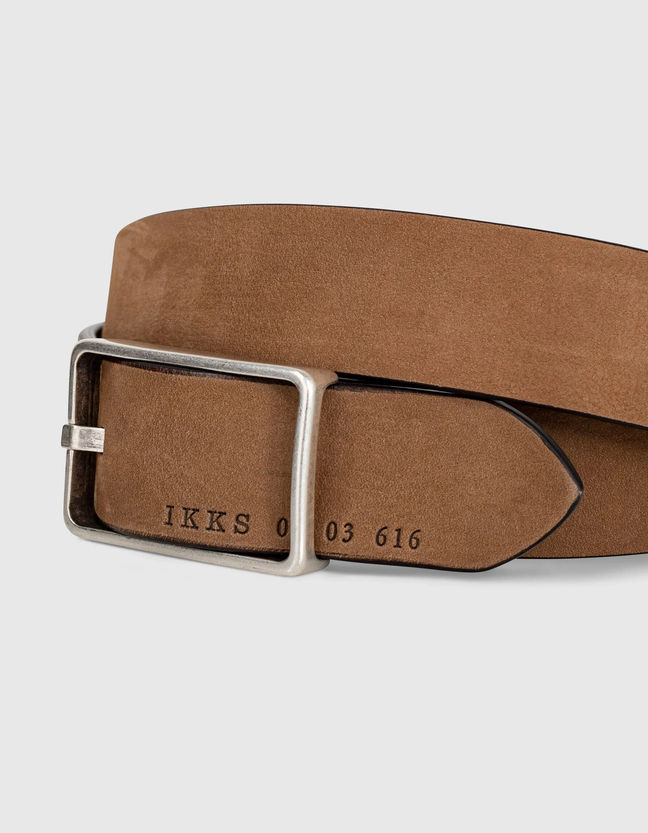 Ceinture vison en cuir Homme