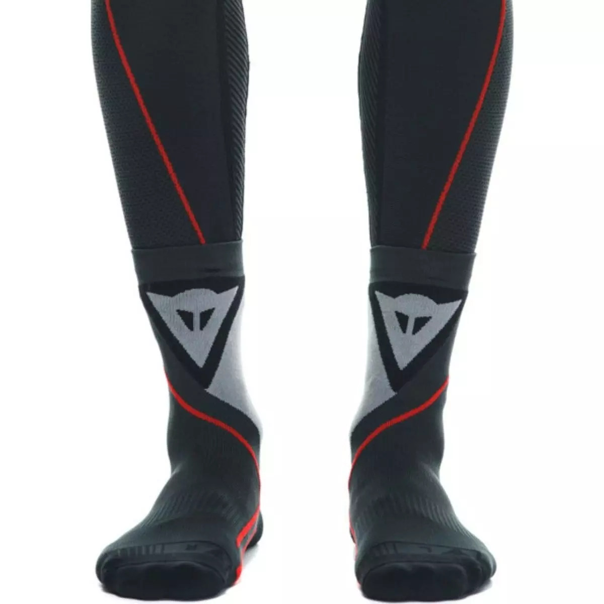 Chaussettes Dainese Thermo Mid Socks 606 Noir Rouge - Sous vêtements