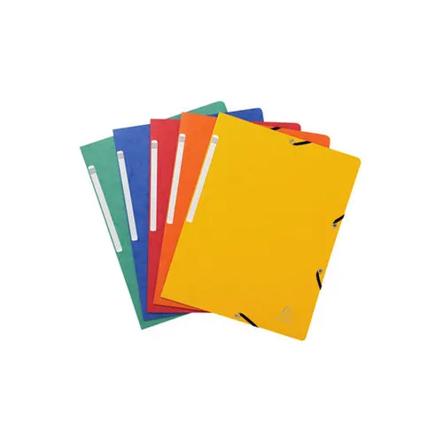 Chemise à élastique sans rabat carte lustrée 355gm² - A4 - Couleurs assorties - EXACOMPTA