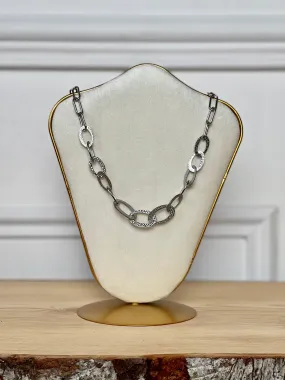 Collier argenté : Enzo