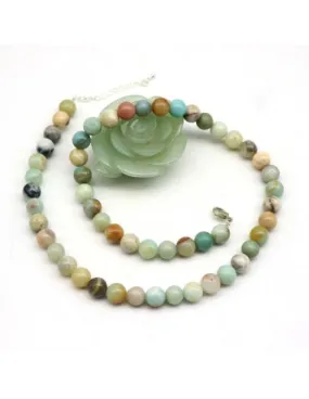 Collier pierres amazonite 8mm