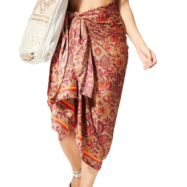 Echarpe Indienne Imprimée Fleurs | Mode Indienne | Pankaj e-boutique