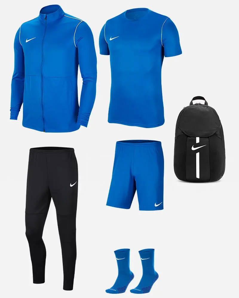 Ensemble Nike Park 20 pour Homme. Survêtement + Maillot + Short + Chaussettes + Sac (6 pièces)