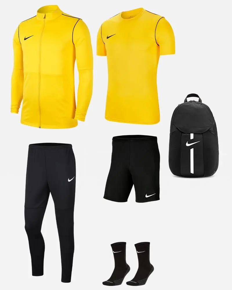 Ensemble Nike Park 20 pour Homme. Survêtement + Maillot + Short + Chaussettes + Sac (6 pièces)