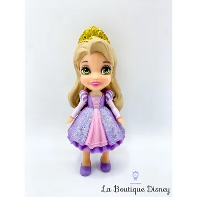 Figurine Mini Poupée Princesse Raiponce Disney Jakks Pacific robe violette 8 cm