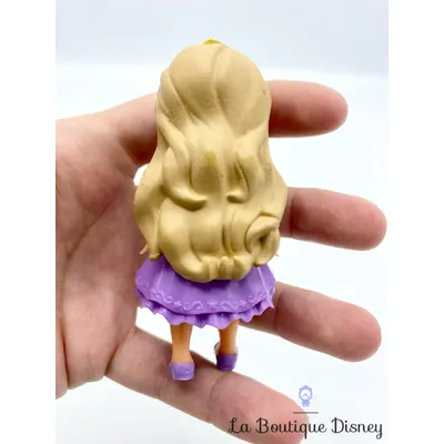 Figurine Mini Poupée Princesse Raiponce Disney Jakks Pacific robe violette 8 cm