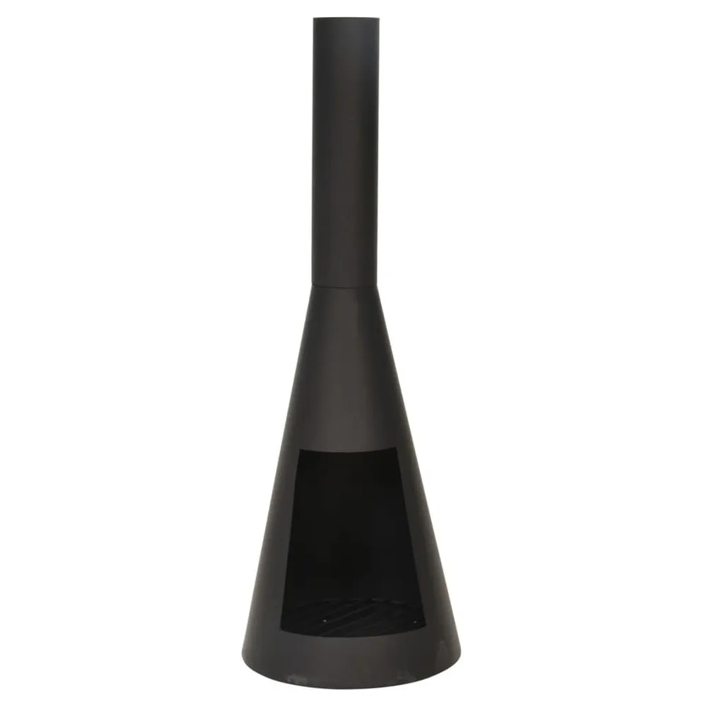 Foyer avec cheminée ambient 100 cm noir