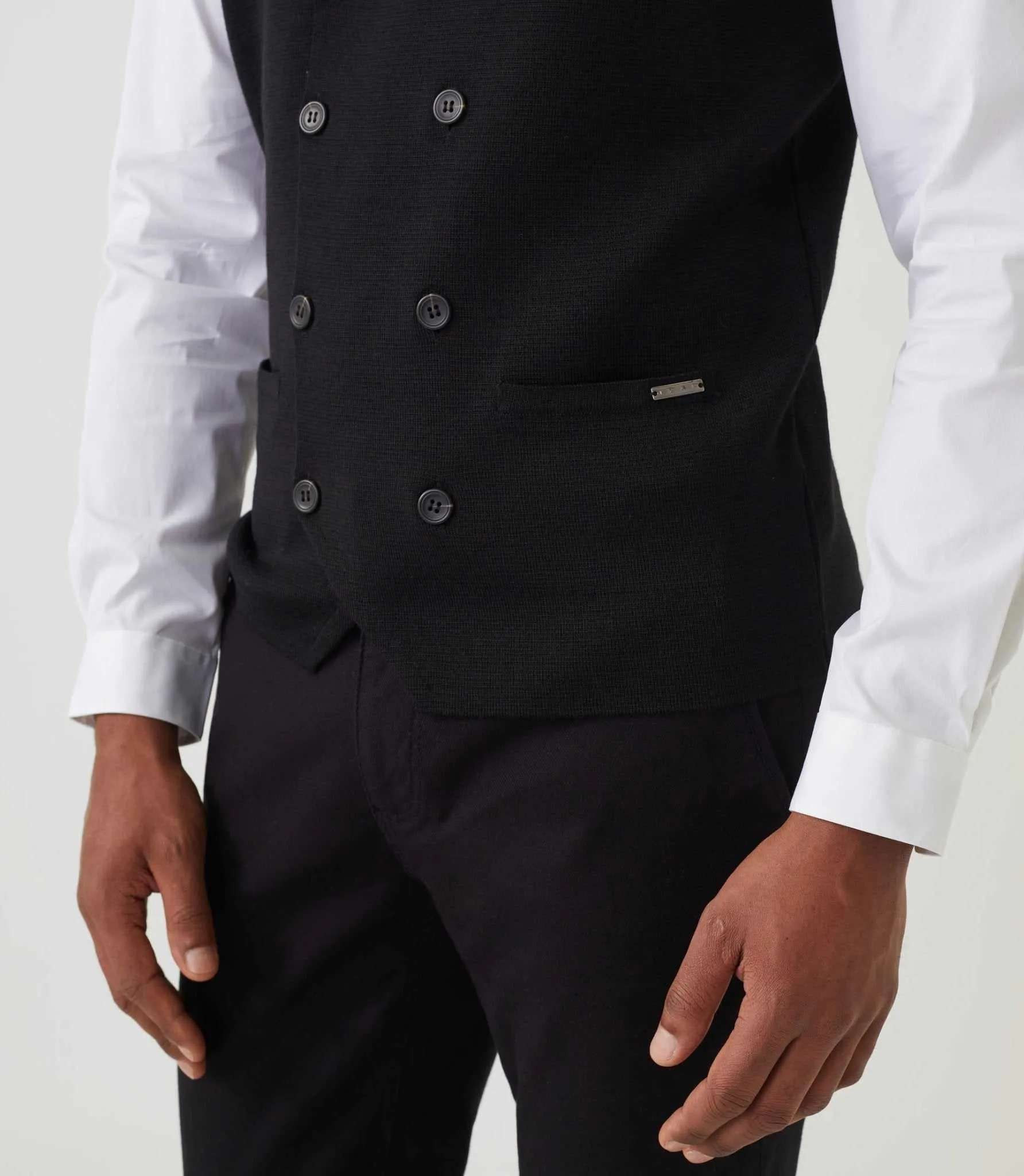 Gilet casual fantaisie noir 