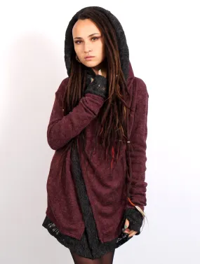 Gilet crochet Namkha Nitya, Bordeaux