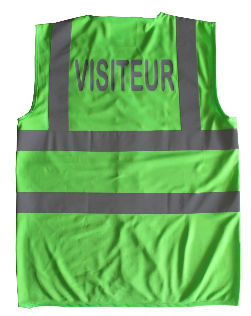 Gilet de sécurité - vert - marquage au dos VISITEUR 