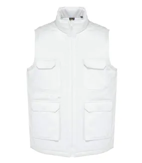 Gilet multipoches rembourré sans manches - Unisexe - WK607 - blanc