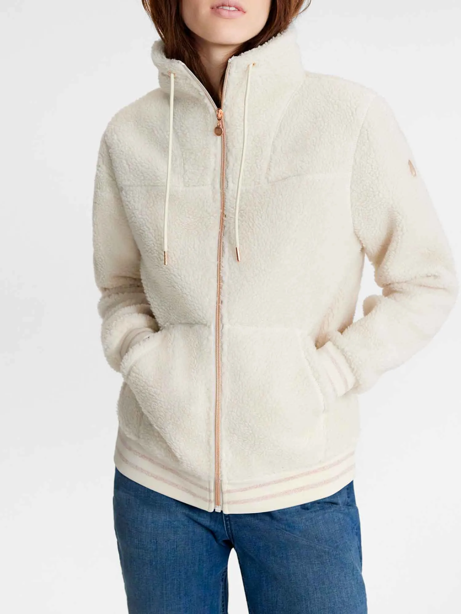 Gilet Polaire Femme Sherpa Blanche tbs