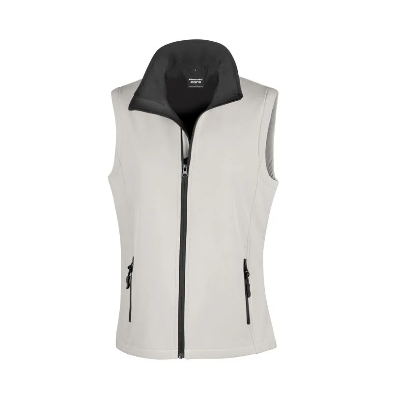 Gilet sans manche contrasté softshell 2 couches intérieur micropolaire 280 grs-m2 Printable femme Result