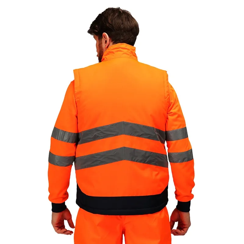 Gilet sans manche haute visibilité matelassé imperméable polyester 200 grs-m2 Hi-vis pro insulated unisexe Regatta