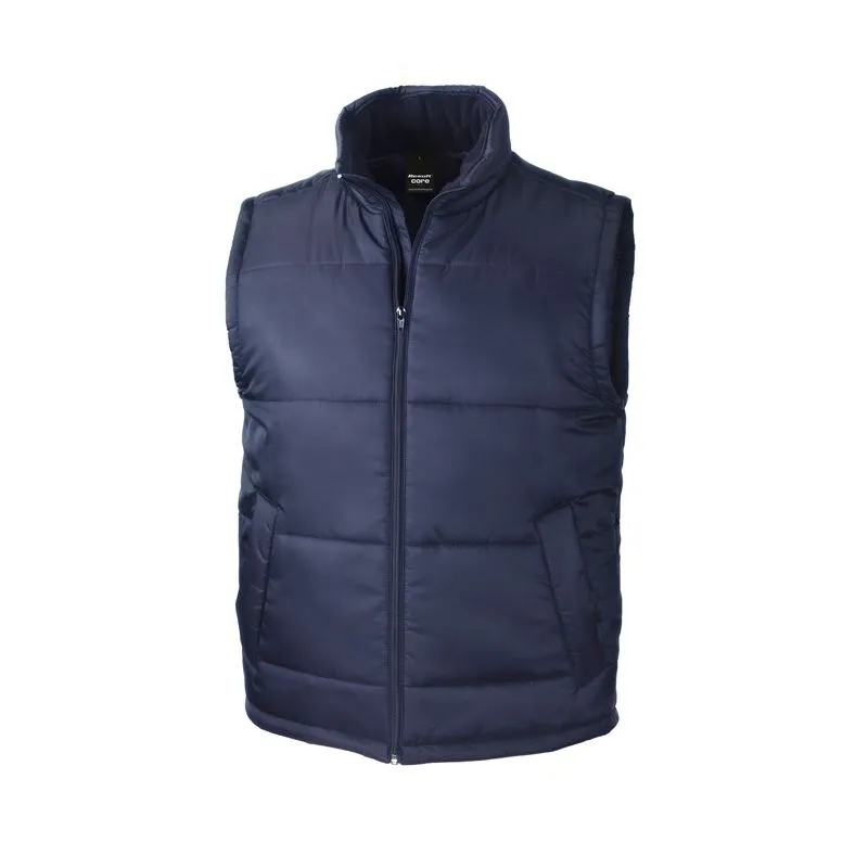 Gilet sans manche matelassé simple col montant polyester ouatine 130 grs-m2 unisexe Result