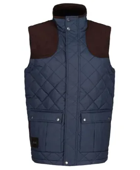 Gilet sans manches matelassé losanges - Homme - TRA874 - bleu marine 