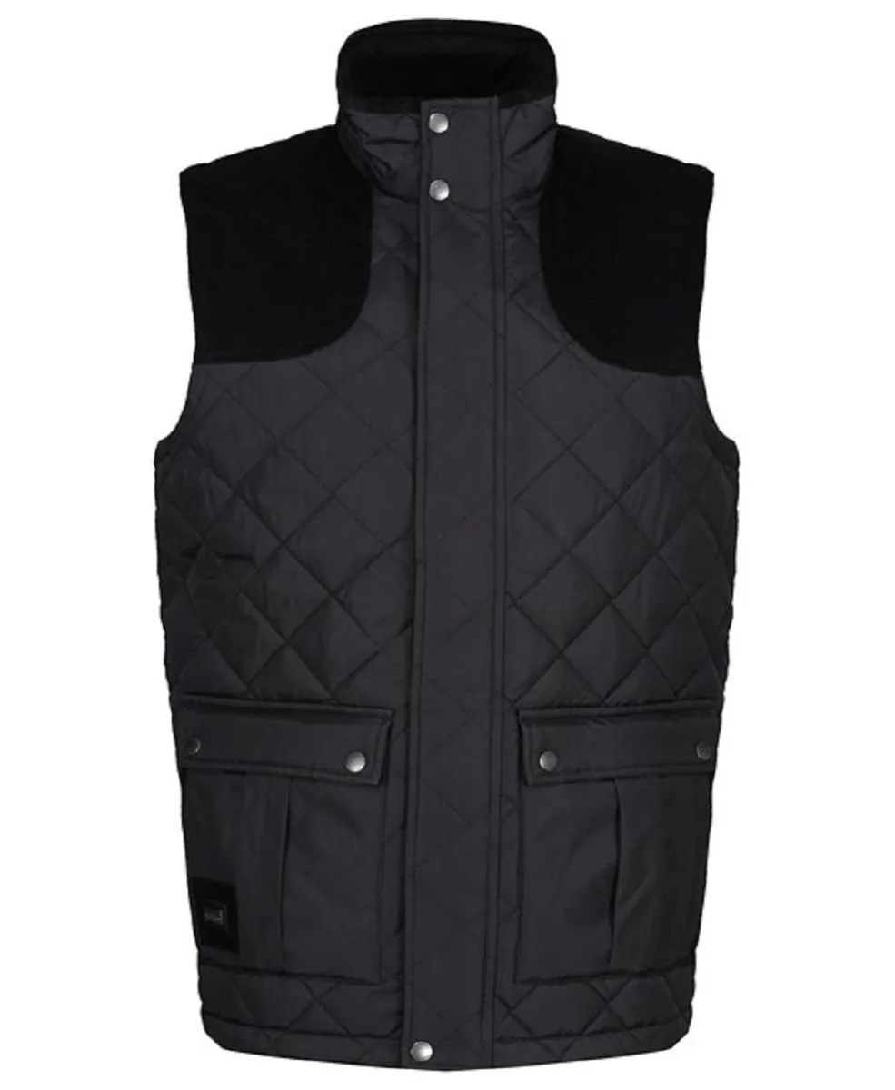 Gilet sans manches matelassé losanges - Homme - TRA874 - noir 