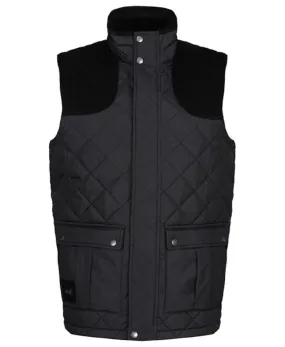 Gilet sans manches matelassé losanges - Homme - TRA874 - noir 