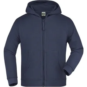 Gilet sweat enfant à capuche JN059k - bleu marine 