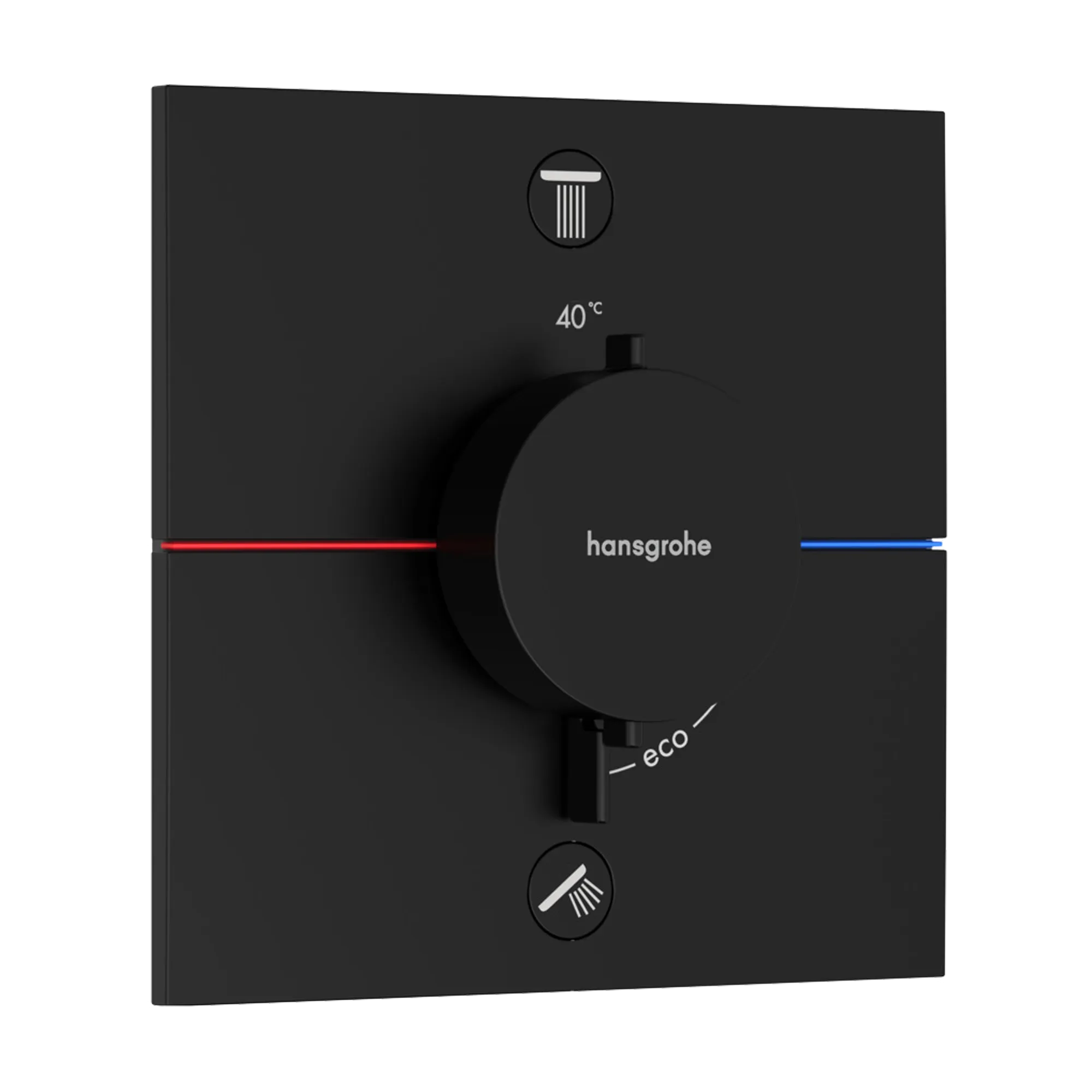 Hansgrohe Showerselect Comfort E thermostat encastrable 2 sorties noir mat