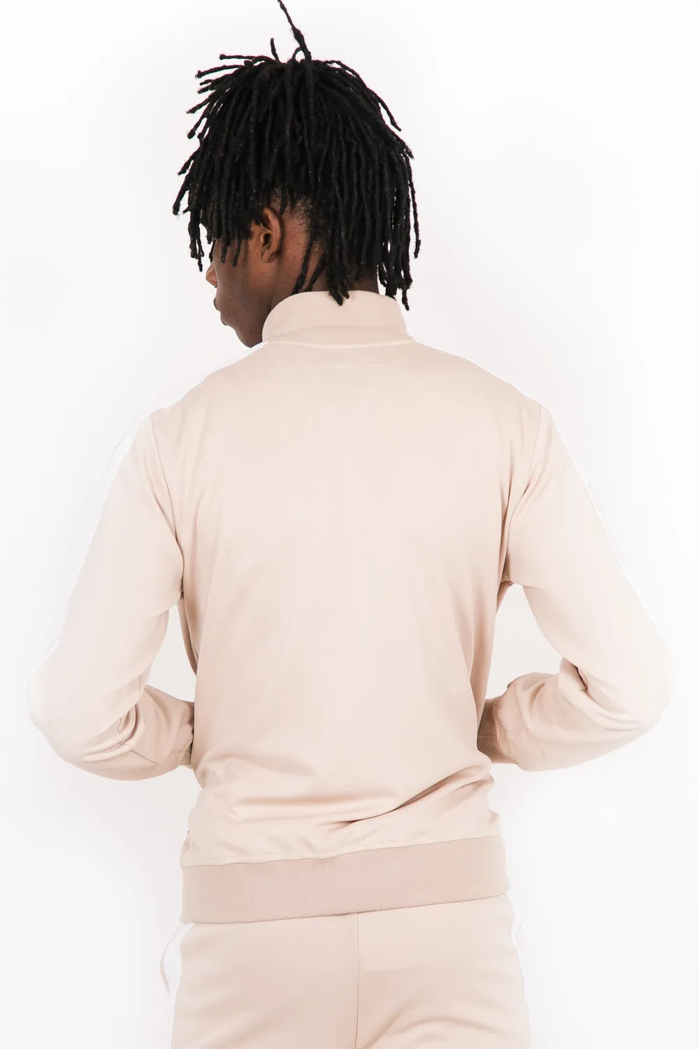 Haut survêtement tracktop beige