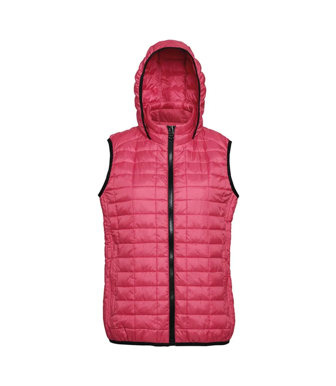 Honeycomb gilet sans manche zippée femme rouge 2786