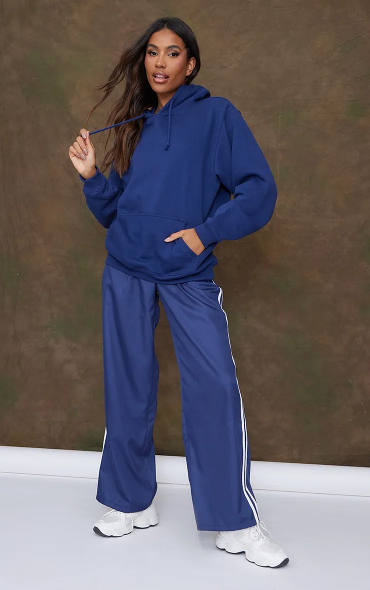 Hoodie en sweat bleu marine oversize